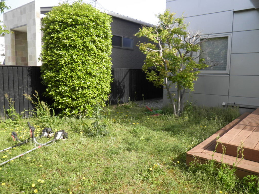 館林市　S様邸芝刈り・除草工事